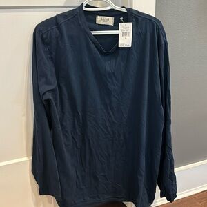 M. SINGER. Men’s, long sleeved, dark blue shirt. NWT.